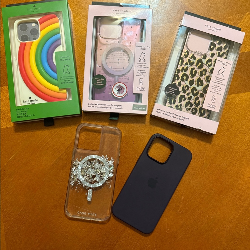 Kate Spade, CaseMate, and Apple brand iPhone 14 Max Cases